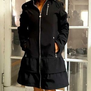 Betsy Johnson coat with ruffle - water resistant